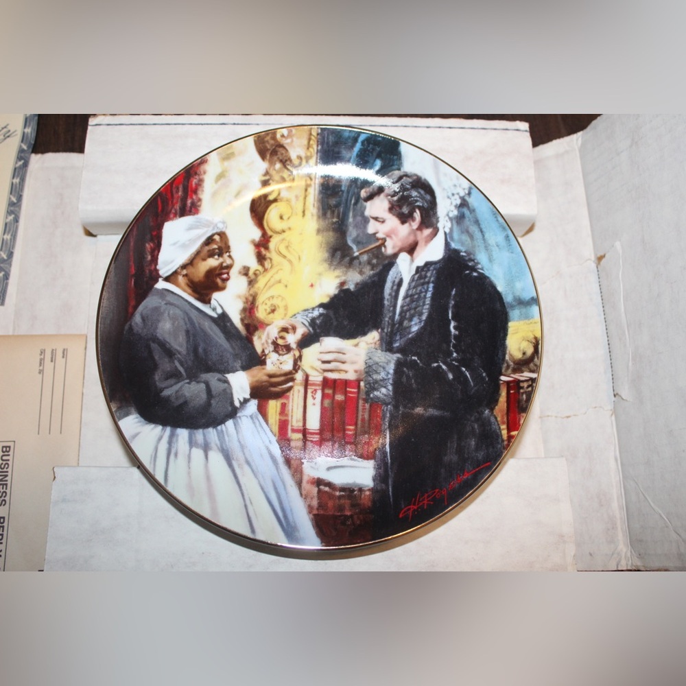 Gone With The Wind Collectors Plate “A TOAST TO BONNIE BLUE”